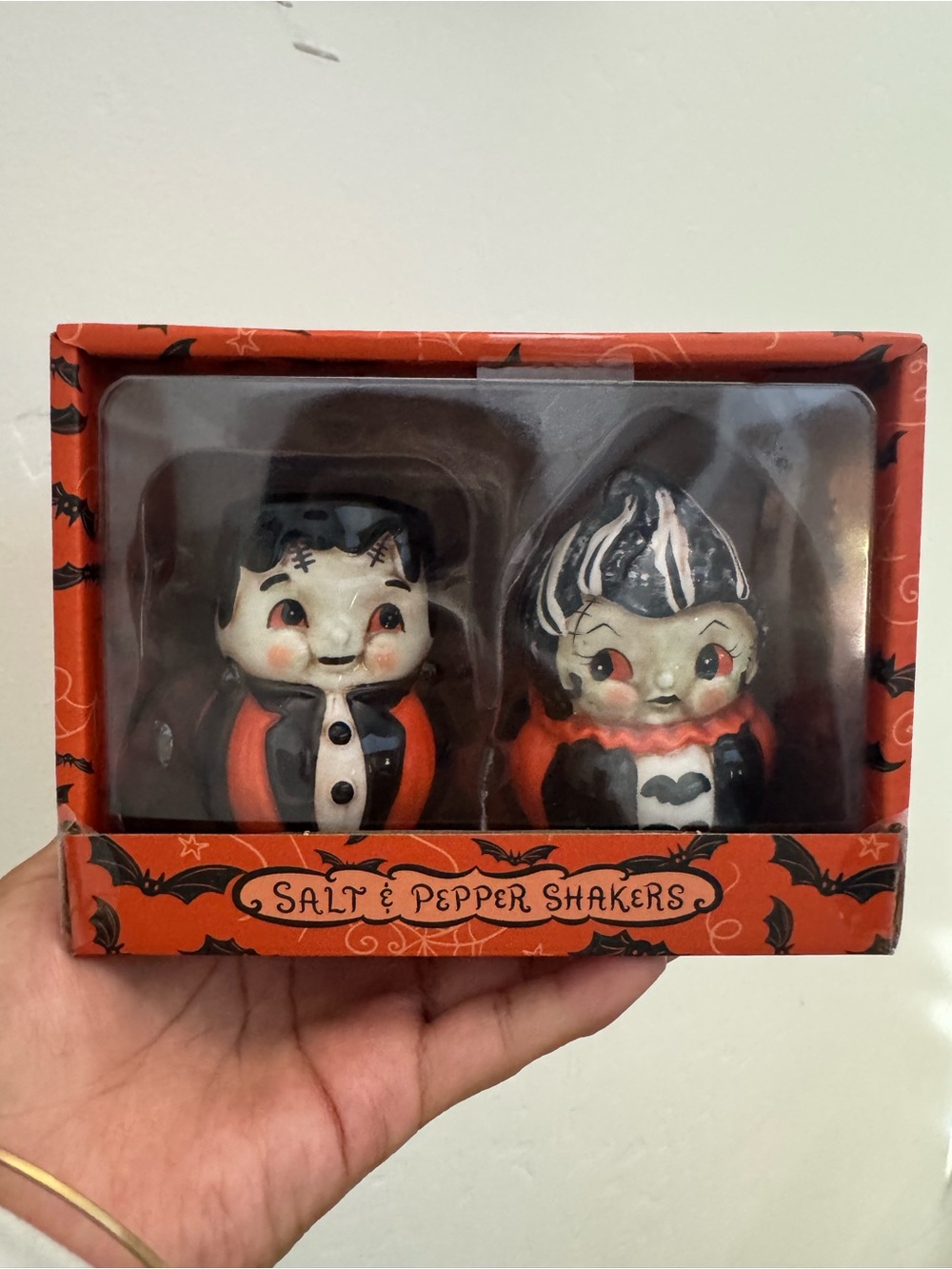 Halloween Pumpkin Costume Salt & Pepper Shaker Set - Orange and Black